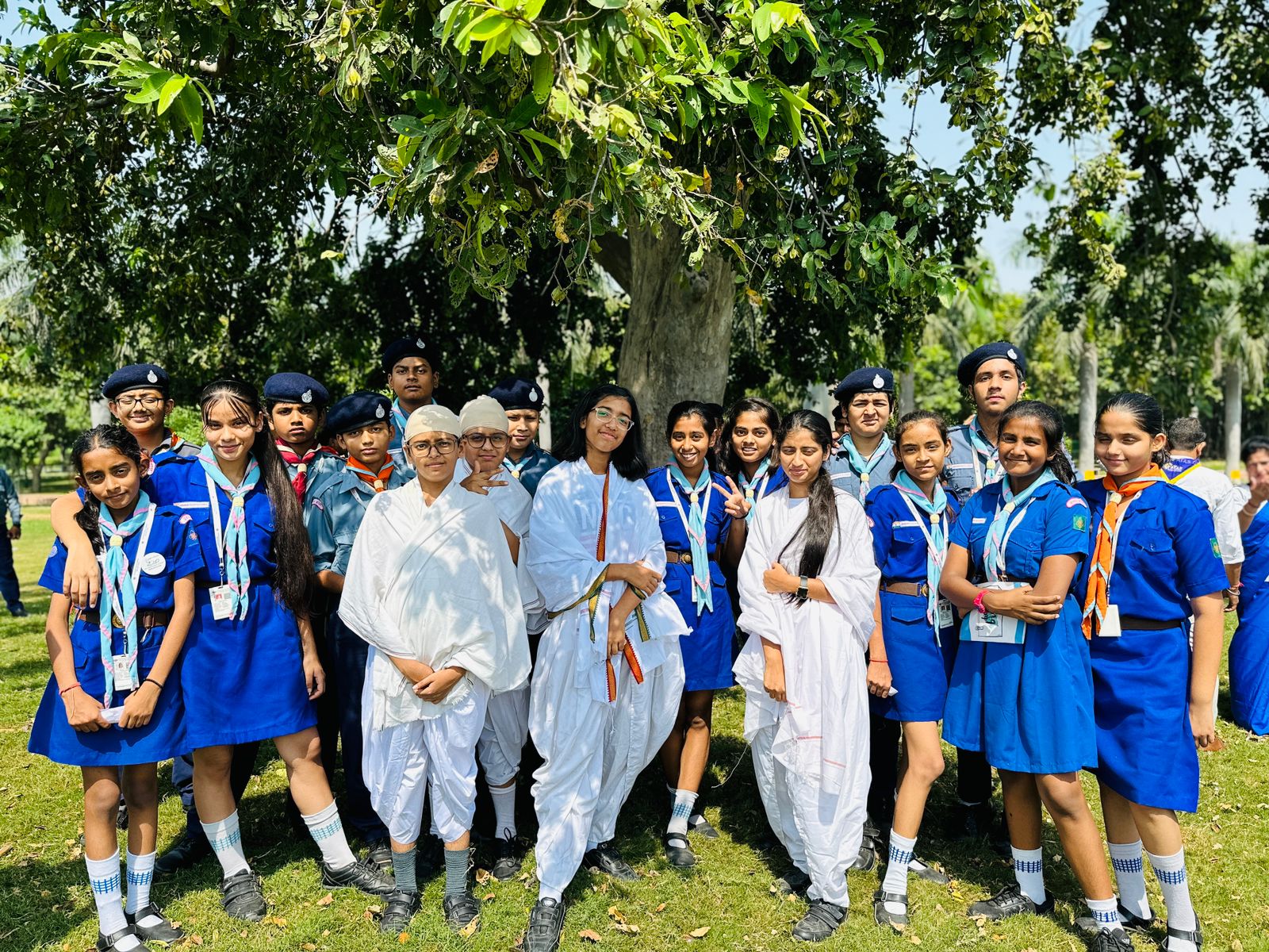 Gandhi Jayanti at Rajghat attended by JPIS Scouts & Guides